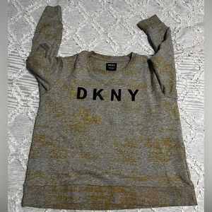 Grey and Gold DKNY sweatshirt